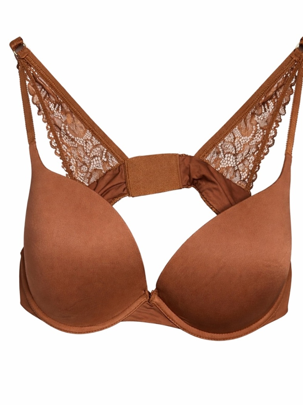 Savage X Fenty Women’s Lace Back T-Shirt Bra - Brown